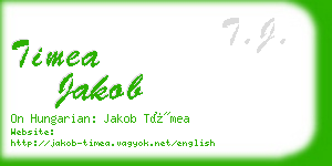 timea jakob business card